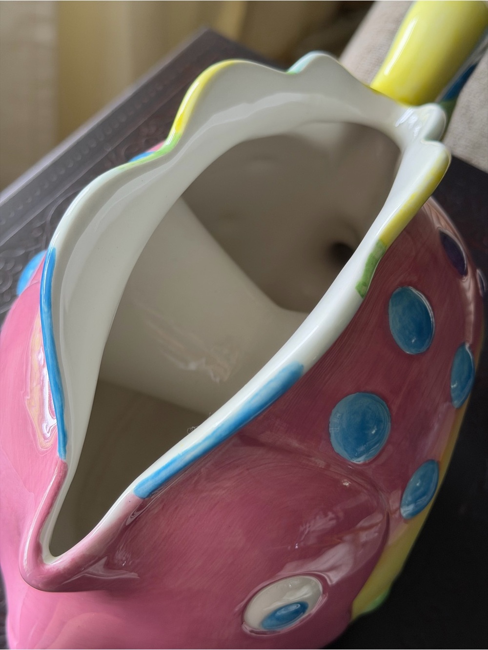 VTG‎ Whimsical Rainbow Fish Ceramic Vase Planter Colorful Coastal Kitsch Decor - Picture 16 of 16